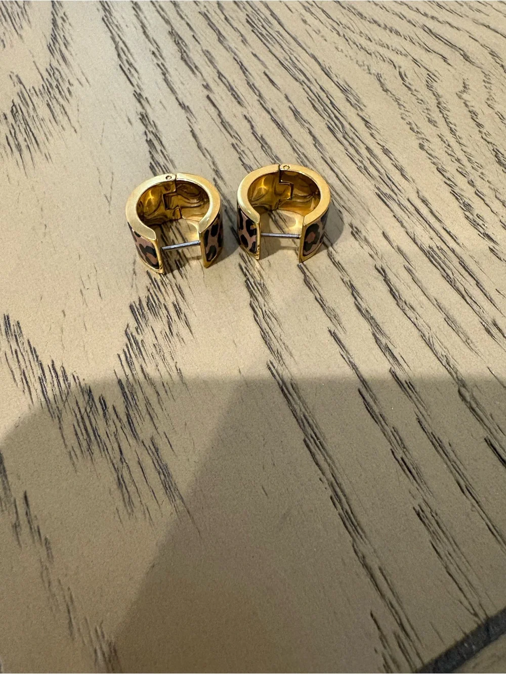 kate spade Heritage Huggie Earrings Leopard Print